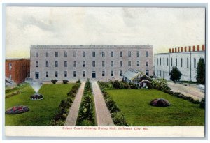 c1910's Prison Court Showing Dining Hall Jefferson City Missouri MO Postcard