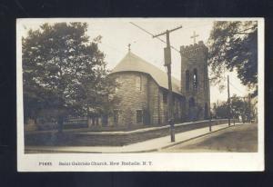 RPPC NEW ROCHELLE NEW YORK ST. GABRIELS CHURCH VINTAGE REAL 