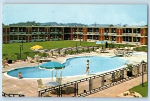 Forsyth Georgia GA Postcard Holiday Inn Swimming Pool  Scenic View c1960 Vintage