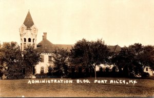 Kansas Fort Riley Administration Building Real Photo