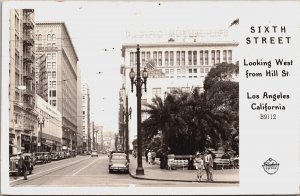 Sixth Street Looking West From Hill Street Los Angeles California RPPC C103