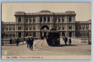 Rome Lazio Italy Postcard Courthouse Front View c1910 Antique RPPC Photo
