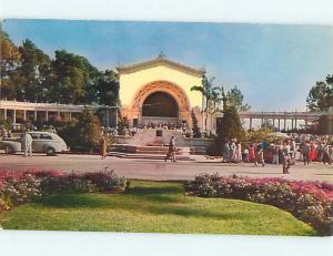 Unused 1950's OLD CARS & PIPE ORGAN AT BALBOA PARK San Diego California CA Q0143