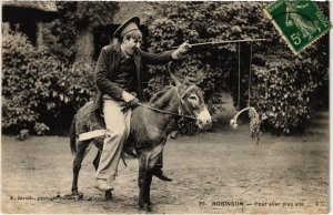 CPA LE PLESSIS-ROBINSON Man on a Donkey - Pour Aller Plus Vite (1322579)