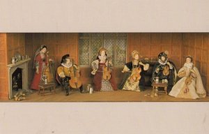 Consort Of Violins Tudor Gallery Yorkshire Music Waxwork Model Exhibit Postcard