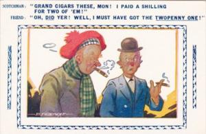 Bamforth Humour Men Smoking Cigars Grand Cigars These Mon