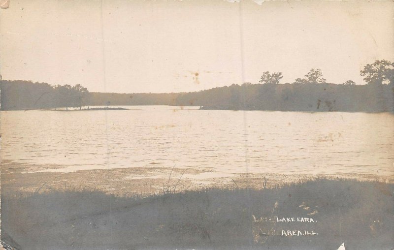 AREA ILLINOIS~LAKE EARA~1911 PSTMK REAL PHOTO POSTCARD FROM CHICAGO TO LONDON UK