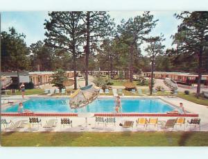 Unused Pre-1980 BATHING BEAUTY AT PERRY MOTOR COURT MOTEL Perry Florida FL u6261