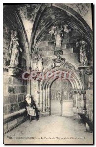 Old Postcard Perros Guirec The Porch of the Church of Clarity