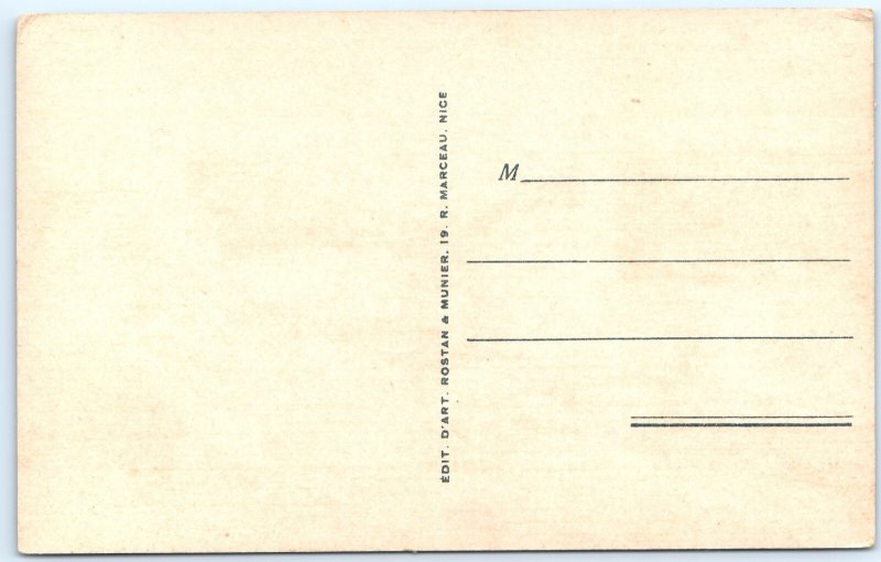 c1910s La Turbie, France Postcard Tour Auguste Mont Agel Village Church A369