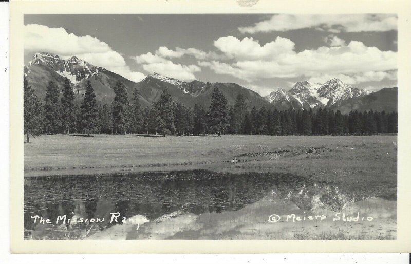 POSTCARD RPPC THE MISSION RANGE MONTANA - MEIERS PHOTO