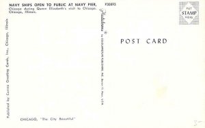 U.S. Navy Chicago Pier Destroyers  Open to The Public Unused Postcard