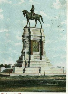 Postcard Antique View of Robert E. Lee Monument, Richmond, VA.  .          P2