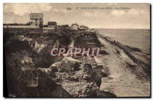 Postcard Old St Aubin Sur Mer Cliffs