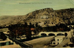 lebanon, BEIRUT BEYROUTH بيروت, Trois Ponts du Fleuve du Chien (1927) Postcard