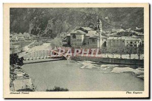 Old Postcard Breil station on the border Italian Franci