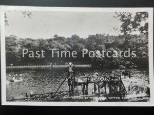 SUTTON COLDFIELD Keepers Bathing Pool showing Diving Platform c1947 RP by F. Box