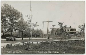 Centerville MA Cape Cod Chester Park Dirt Street View RPPC Real Photo Postcard