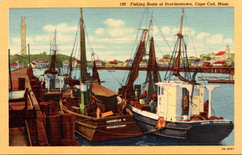 Massachusetts Cape Cod Provincetown Fishing Boats Curteich