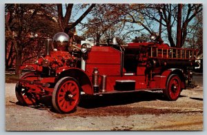 Fire Truck Engine - Fireman Postcard - Laurel, Delaware - 1924 Ahrens Fox