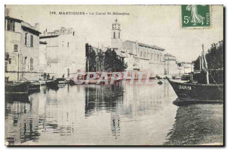 Old Postcard Martigues Canal St Sebastien