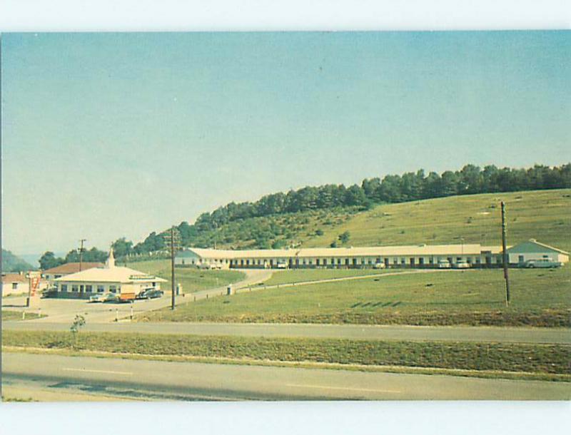 Unused 1950's OLD CARS & JOHNSON'S MOTEL & RESTAURANT Wytheville VA u4967-12