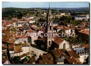 Modern Postcard St Leonard de Noblat (Haute Vienne) Aerial Vue generale