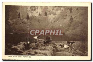 Old Postcard Lac des Perches Goats