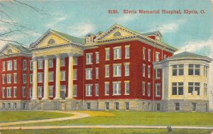 ELYRIA, OH Ohio   MEMORIAL HOSPITAL  Lorain County    c1910's Postcard