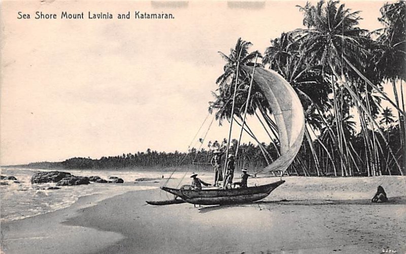 Sea Shore Mount Lavinia and Katamaran Ceylon, Ceylan Unused 