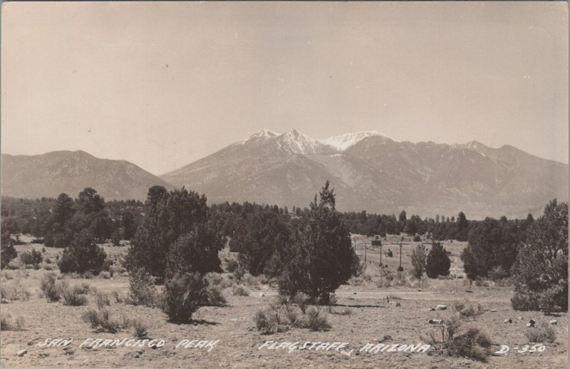 RPPC Postcard San Francisco Peak Flagstaff Arizona AZ