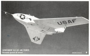 Vintage Postcard Northrop X4 US Air Force Exceed Speed Of Sound