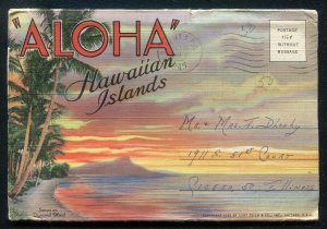 Aloha Hawaii Islands Hawaiian Souvenir postcard folder PF665