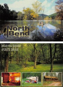 2~4X6 Postcards  WV, West Virginia NORTH BEND STATE PARK Fishing~Cabins~Camping