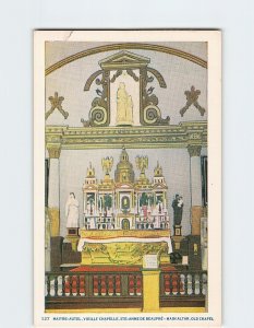 Postcard Main Altar, Old Chapel, Sainte-Anne-de-Beaupré, Canada 