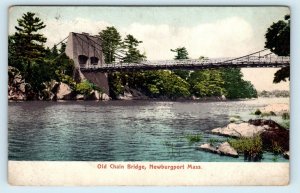 NEWBURYPORT, MA Massachusetts  The OLD CHAIN BRIDGE 1909  Essex County