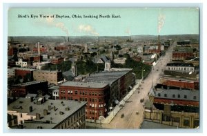 1910 Bird's Eye View of Dayton, Ohio Looking North East, OH Postcard 