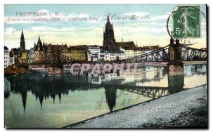 Old Postcard Frankfurt Party began Saalhof Dom eiserme steg