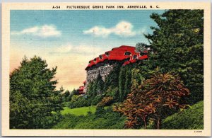 Asheville North Carolina, Picturesque Grove Park Inn Landscape Ground Postcard