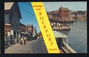 Rockport, Massachusetts/Mass/MA Postcard, Bearskin Neck & Motif Number One