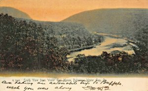 DELAWARE WATER GAP PA~SOUTH VIEW ~1900s ROTOGRAPH TINTED SUNSET PHOTO POSTCARD
