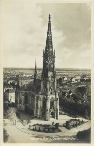 Postcard Germany Speyer am Rhein Gedachtniskirche