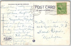 Antietam Maryland 1939 Postcard National Cemetery Civil War Monument