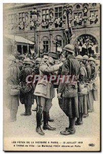 Old Postcard Fetes The Army Victory in Paris July 13, 1919 At & # City 39hote...