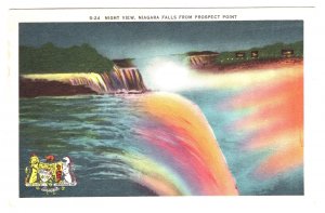 Night View from Prospect Point, Niagara Falls, Coat of Arms, Canada,