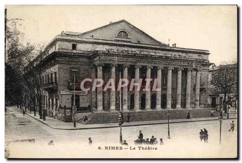 Old Postcard The Theater Nimes