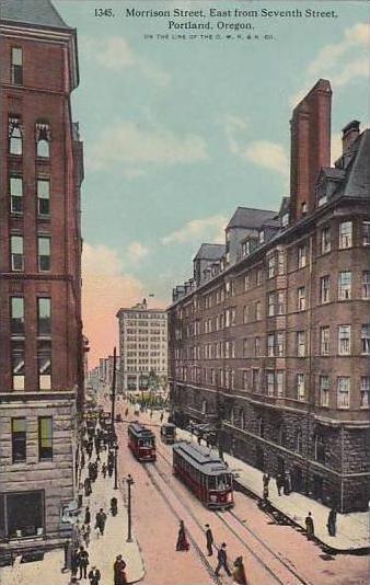 Oregon Portland Morrison Street Looking East