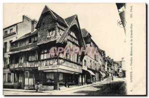 Old Postcard Lisieux Old high street homes