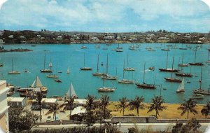 HAMILTON, Bermuda   YACHTS In HARBOR After 1956 Bermuda Race WATERFRONT Postcard