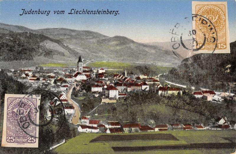Judenberg Austria View From Liechtensteinberg City Antique Postcard K24277